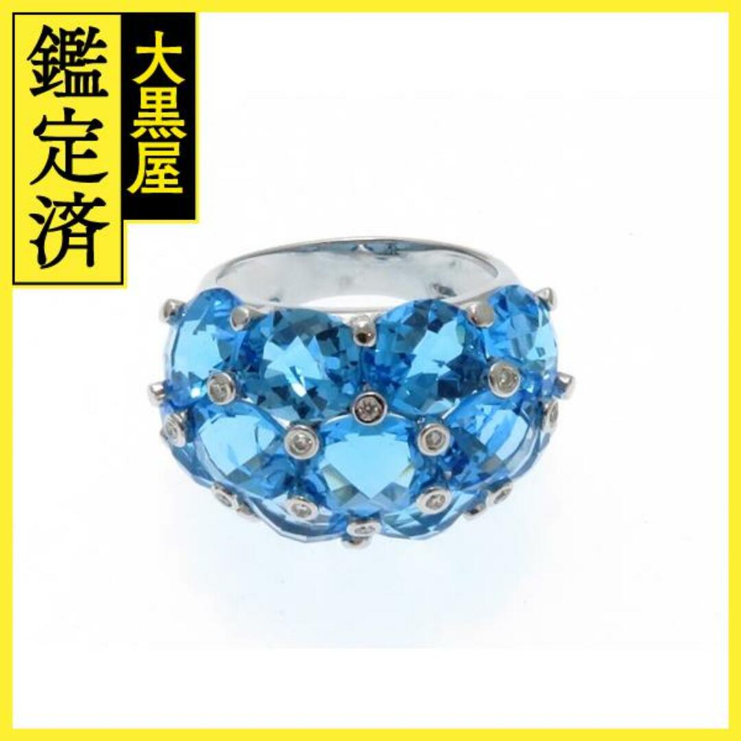 Ponte Vecchio - ポンテヴェキオ リング　ホワイトゴールドK18　ブルートパーズ17.6ct　ダイヤモンド0.09ct 【430】