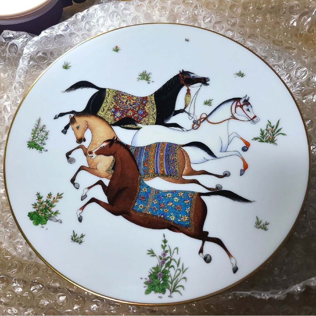 HERMES 馬柄絵皿 HERMES 馬柄絵皿