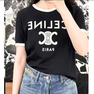CELINE(Tシャツ(半袖/袖なし) ・ ブラック/黒色系)のフリマ CELINE(Tシャツ(半袖/袖なし) ・ ブラック/黒色系)のフリマ