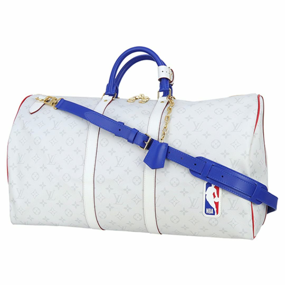 LOUIS VUITTON - ルイヴィトン バッグ メンズ ボストンバッグ ハンドバッグ ショルダーバッグ キーポル バンドリエール 55 NBA コラボ モノグラム アンタークティカ ブルー 未使用 展示品 4211