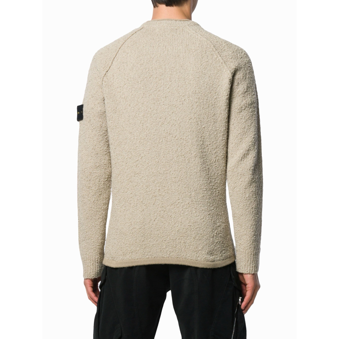 STONE ISLAND - STONE ISLAND Teddy crewneck sweater 19AWの STONE ISLAND - STONE ISLAND Teddy crewneck sweater 19AWの