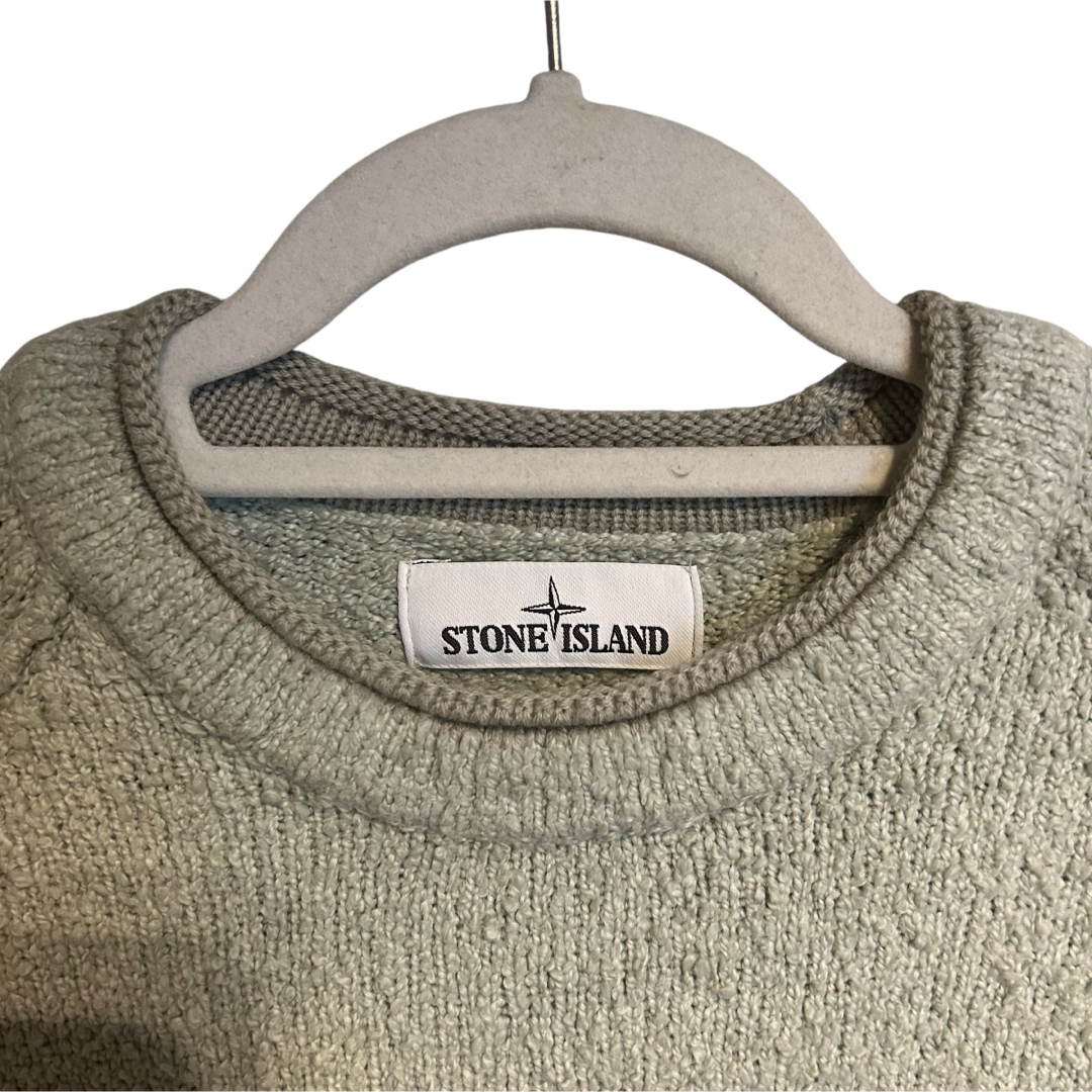 STONE ISLAND - STONE ISLAND Teddy crewneck sweater 19AWの STONE ISLAND - STONE ISLAND Teddy crewneck sweater 19AWの