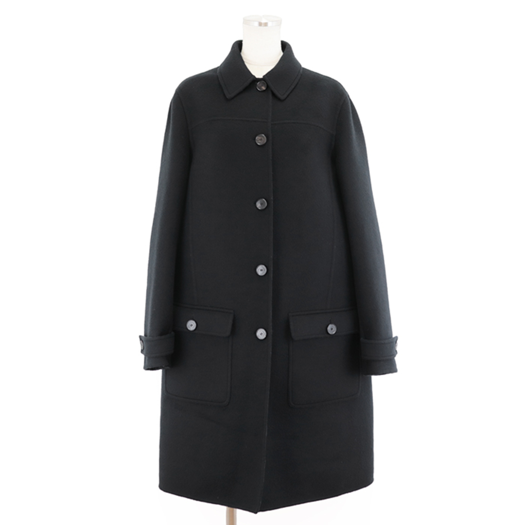Christian Dior - クリアランスSALE【美品】クリスチャンディオール トロッター オブリーク ライニング ウール×シルク メルトン ステンカラーコート ロング丈 アウター レディース サイズ 38 ブラック イタリア製 Christian Dior