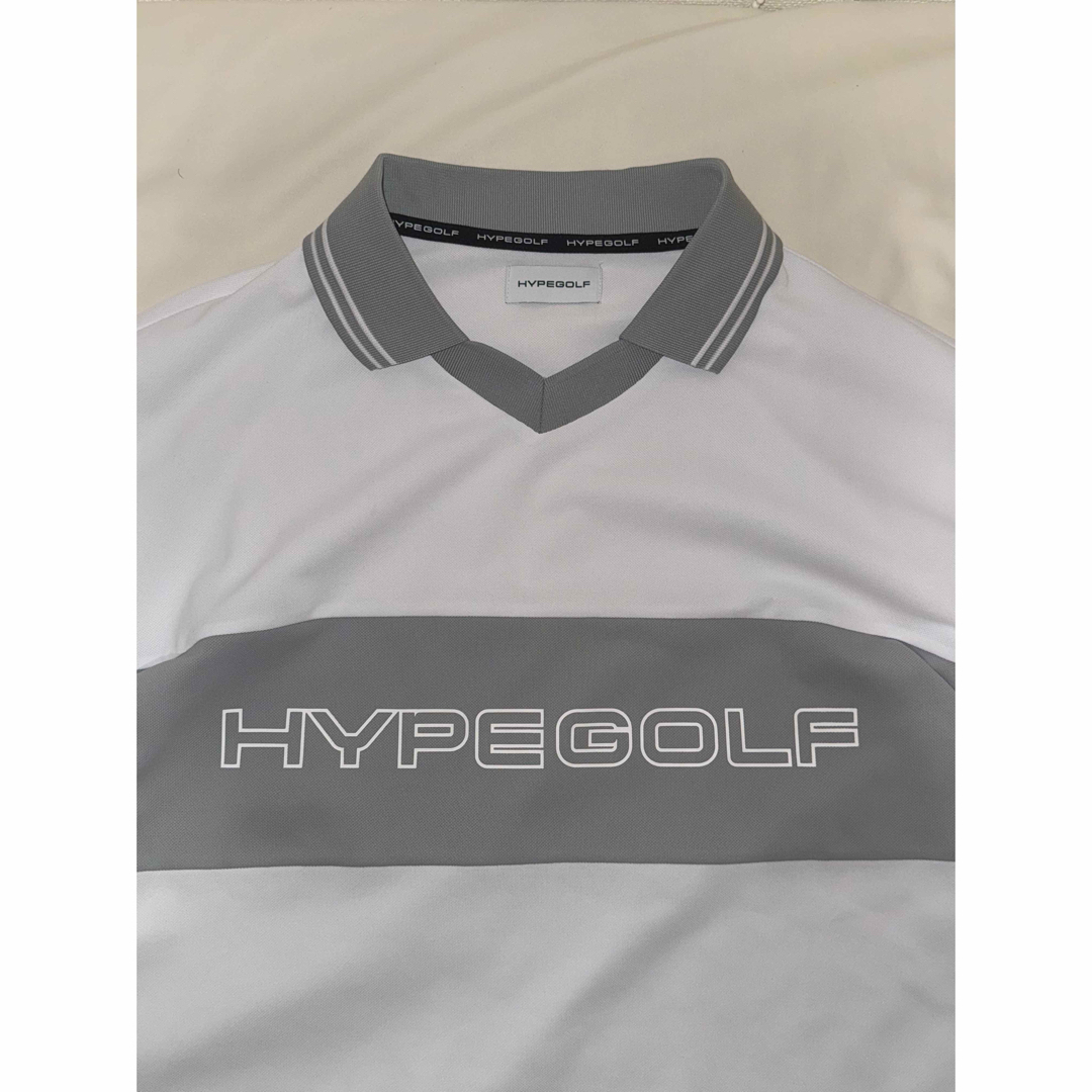 HYPEGOLF V NECK SHORT SLEEVE POLO WHITE