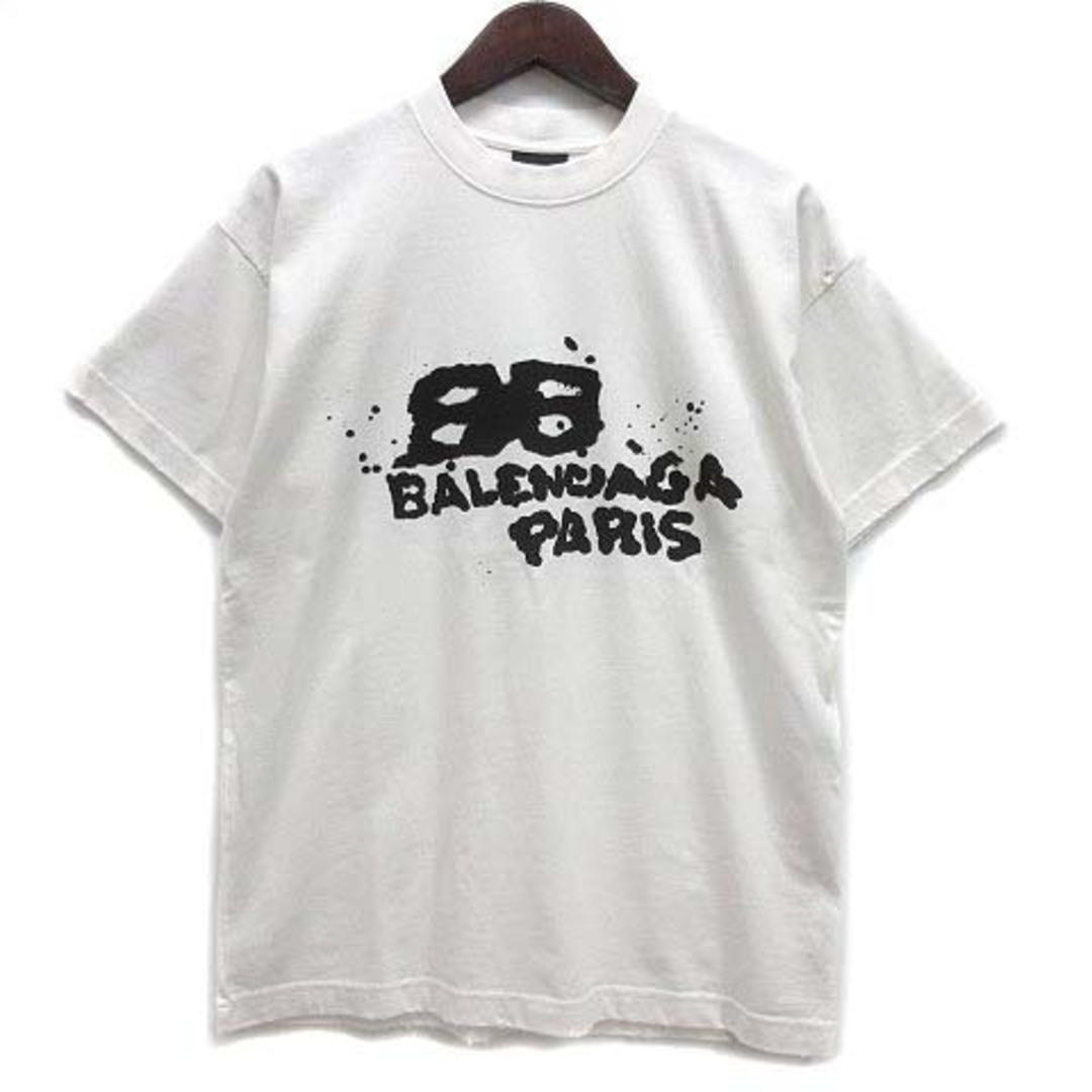 BALENCIAGA - バレンシアガ 23SS Hand Drawn BB ICON ダメージ Tシャツ