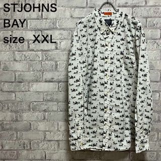 【STJOHNS BAY】 長袖シャツ XXL 動物柄 トナカイ(シャツ)