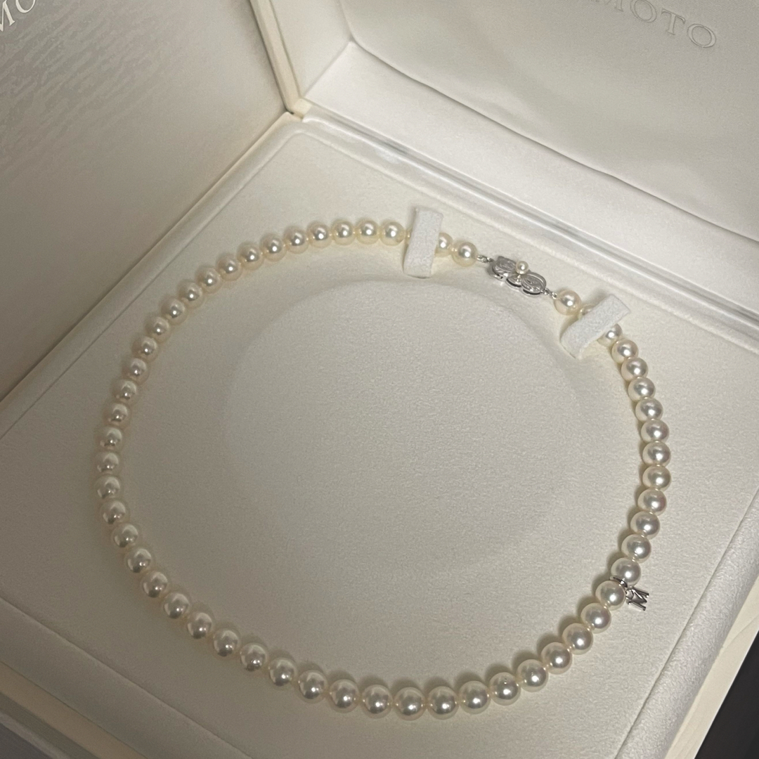 MIKIMOTO - 【美品】ミキモトパールネックレス7-7.5mm 約43cmの MIKIMOTO - 【美品】ミキモトパールネックレス7-7.5mm 約43cmの