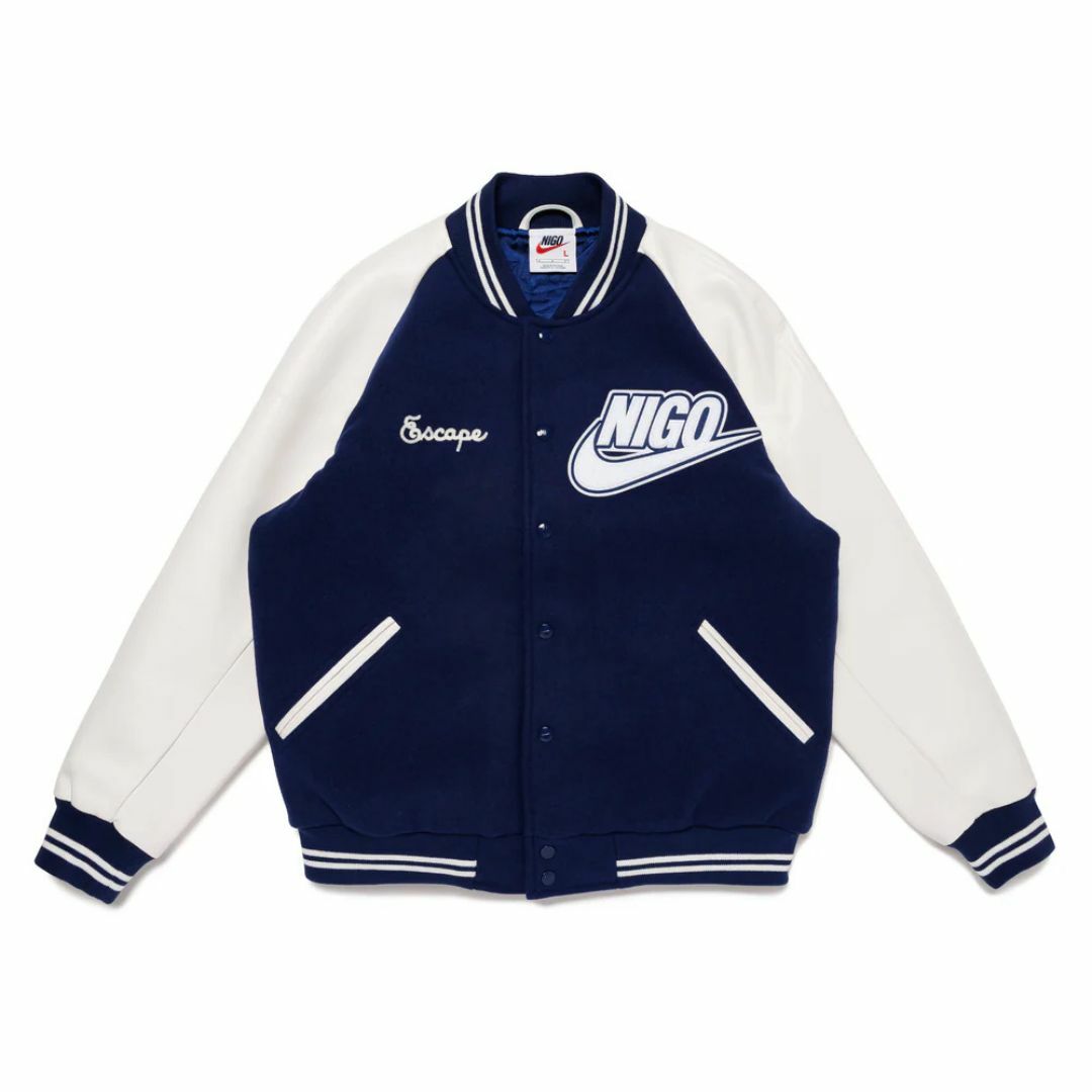 スタジャン NIKE - S NAVY NIKE NRG NIGO VRSTY JKT JACKET