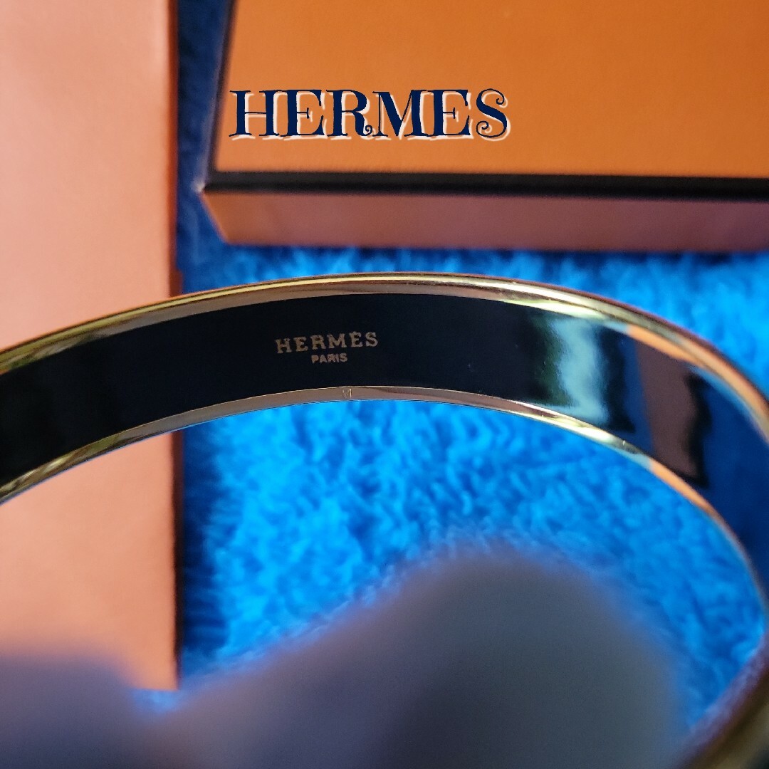 レア 稀少 エルメス ハングル ブレスレット エマイユ ブラック レア 稀少 エルメス ハングル ブレスレット エマイユ ブラック