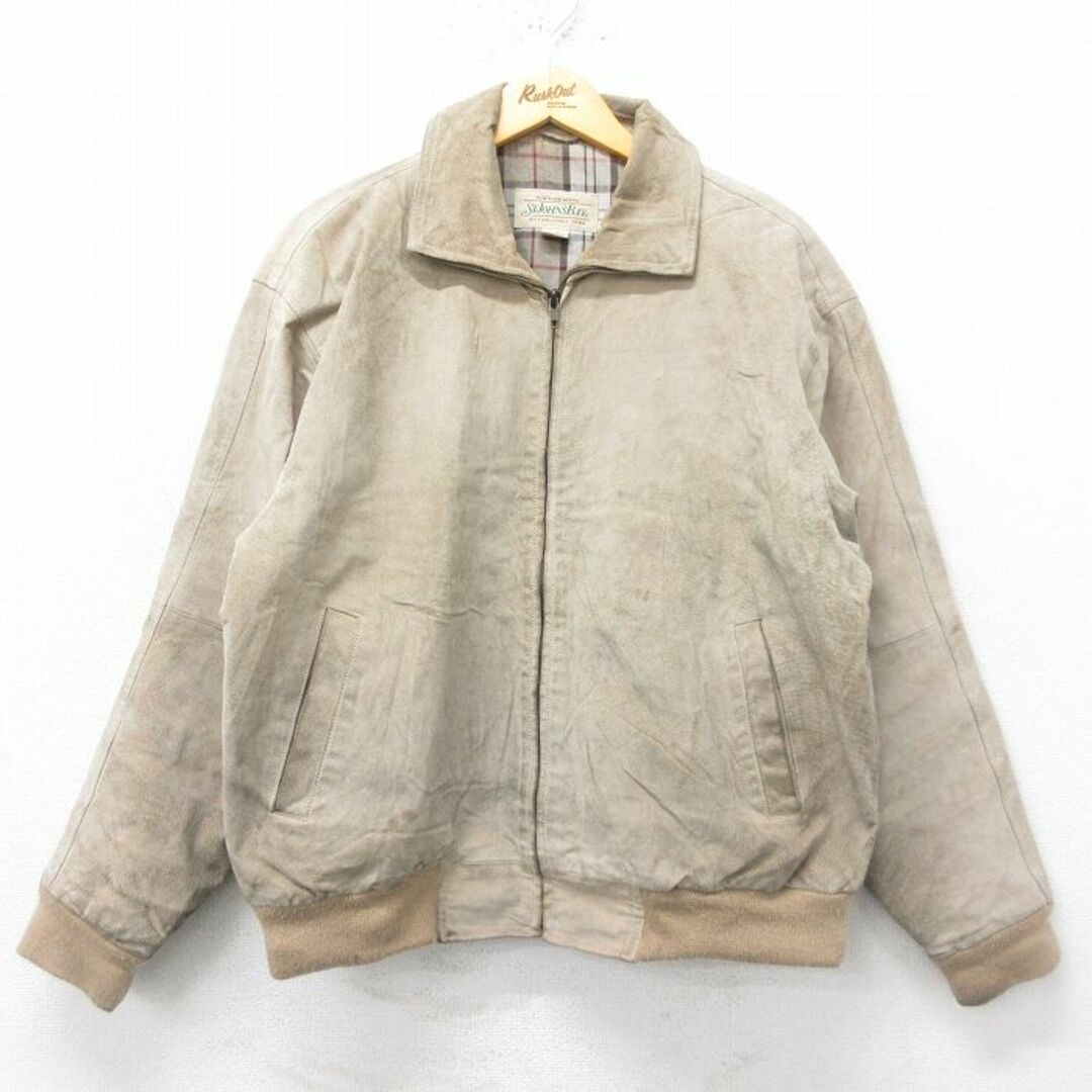 XL☆古着 セントジョンズベイ 長袖 スエード レザー ジャケット XL☆古着 セントジョンズベイ 長袖 スエード レザー ジャケット