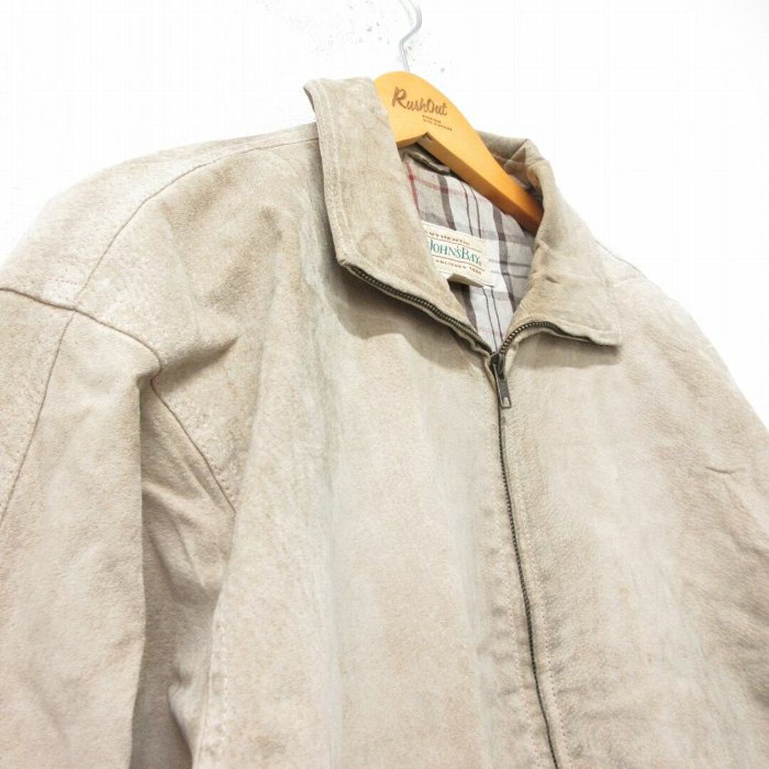XL☆古着 セントジョンズベイ 長袖 スエード レザー ジャケット XL☆古着 セントジョンズベイ 長袖 スエード レザー ジャケット