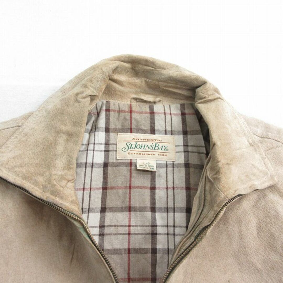 XL☆古着 セントジョンズベイ 長袖 スエード レザー ジャケット XL☆古着 セントジョンズベイ 長袖 スエード レザー ジャケット