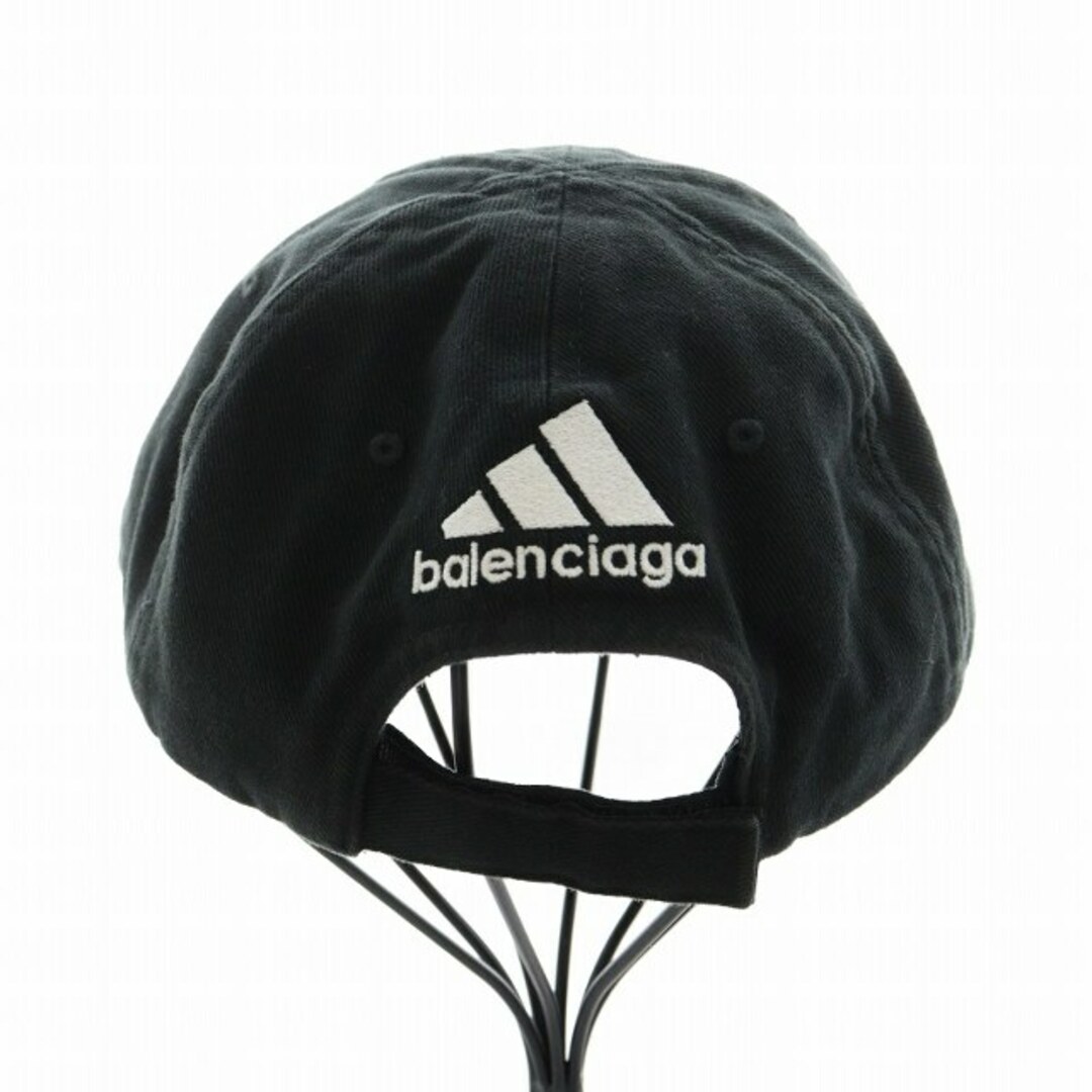BALENCIAGA × adidas キャップ 帽子 ロゴ ストライプ L 黒 BALENCIAGA × adidas キャップ 帽子 ロゴ ストライプ L 黒