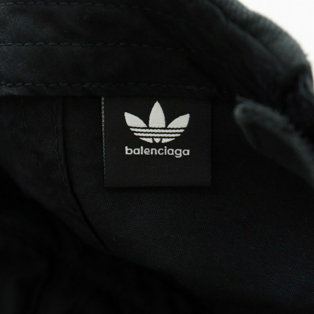 BALENCIAGA × adidas キャップ 帽子 ロゴ ストライプ L 黒 BALENCIAGA × adidas キャップ 帽子 ロゴ ストライプ L 黒