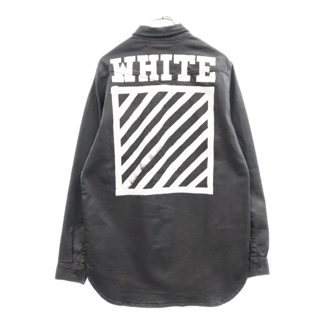 OFF-WHITE オフホワイト 16AW コーティング 長袖デニムシャツ OFF-WHITE オフホワイト 16AW コーティング 長袖デニムシャツ
