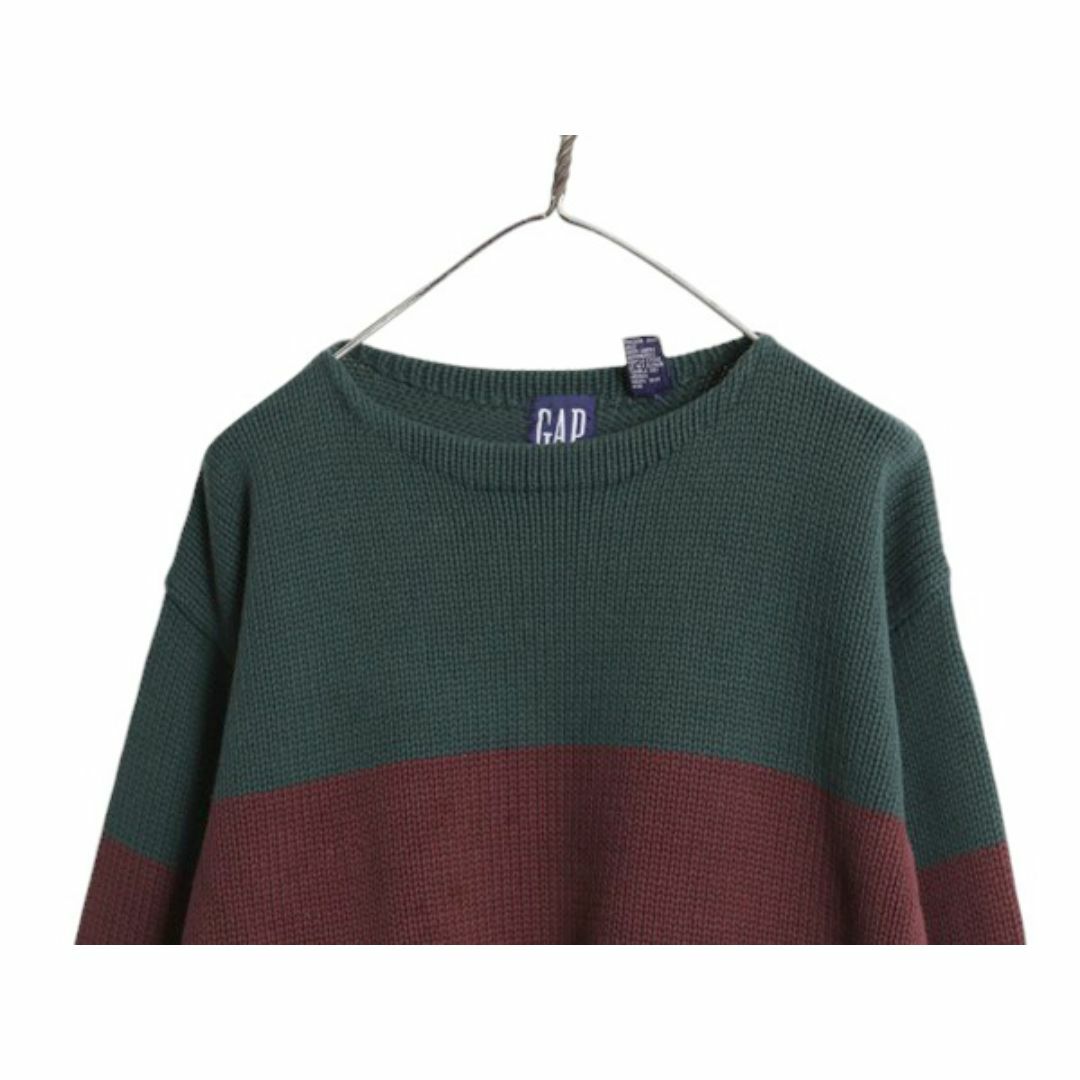 90s OLD GAP ボートネック コットン ニット セーター メンズ M 90s OLD GAP ボートネック コットン ニット セーター メンズ M