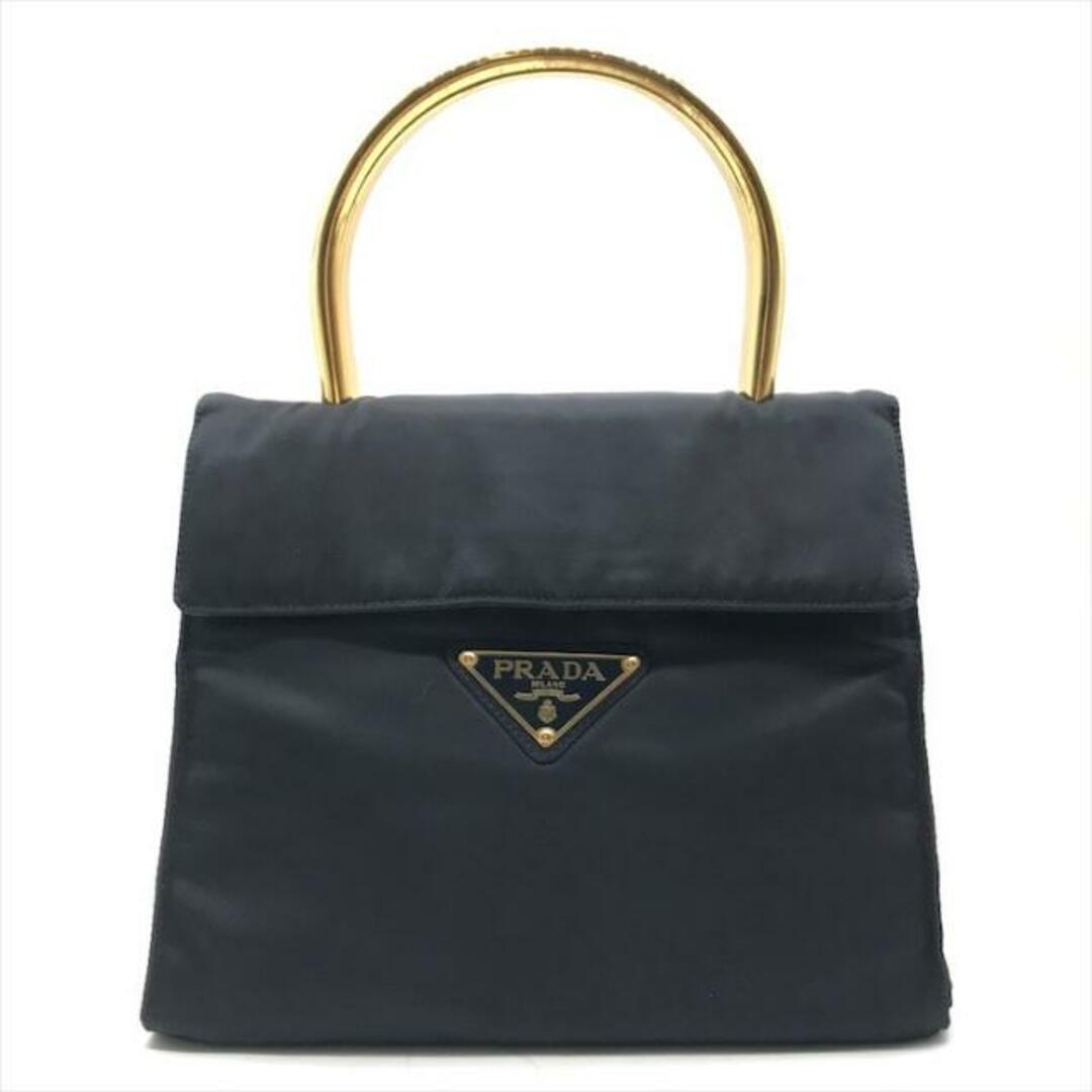 PRADA - 良品 PRADA プラダ 三角ロゴ プレート メタル ハンドル PRADA - 良品 PRADA プラダ 三角ロゴ プレート メタル ハンドル