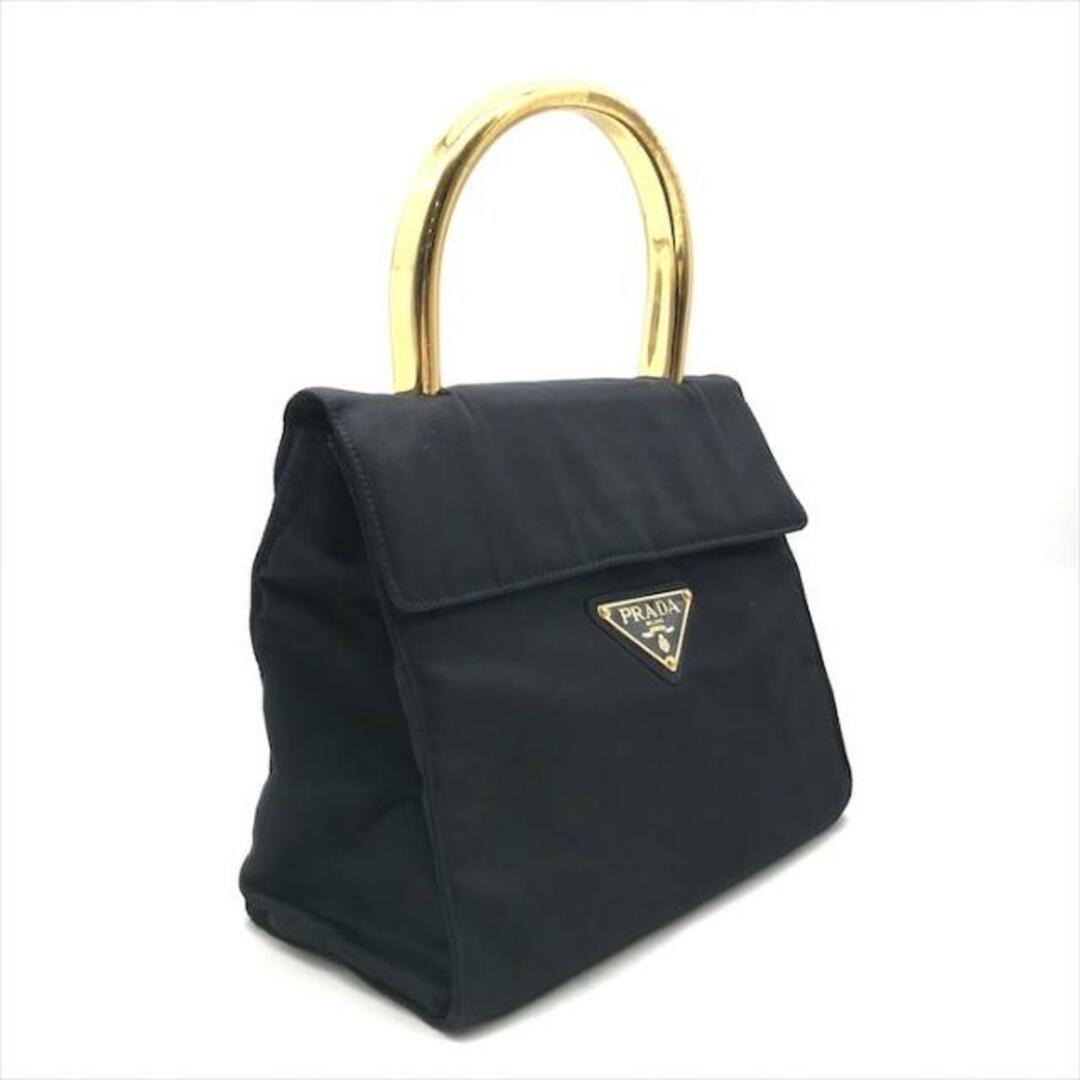 PRADA - 良品 PRADA プラダ 三角ロゴ プレート メタル ハンドル PRADA - 良品 PRADA プラダ 三角ロゴ プレート メタル ハンドル