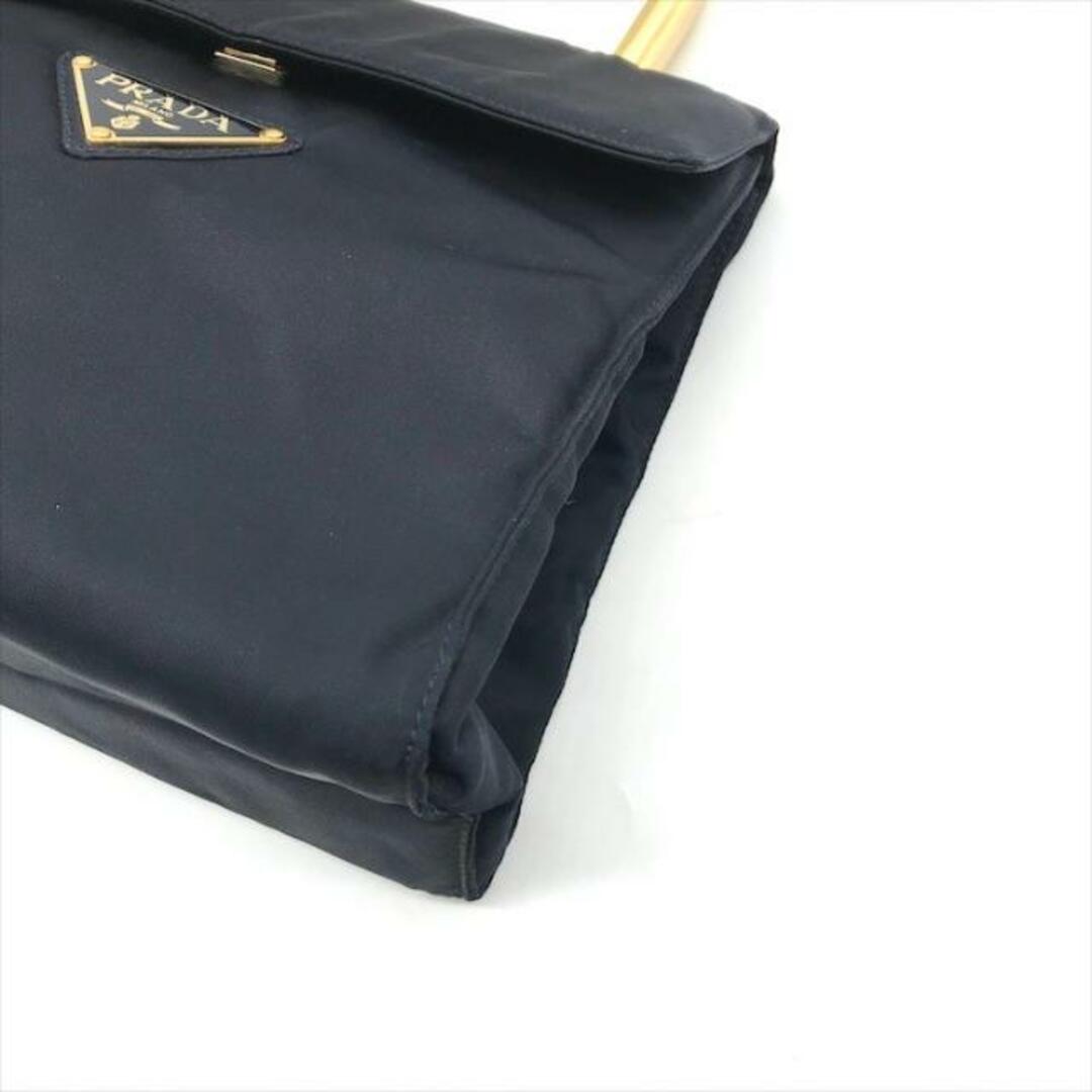 PRADA - 良品 PRADA プラダ 三角ロゴ プレート メタル ハンドル PRADA - 良品 PRADA プラダ 三角ロゴ プレート メタル ハンドル
