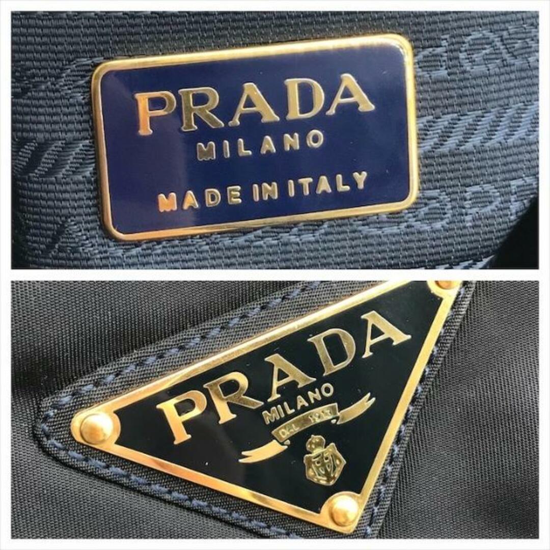 PRADA - 良品 PRADA プラダ 三角ロゴ プレート メタル ハンドル PRADA - 良品 PRADA プラダ 三角ロゴ プレート メタル ハンドル