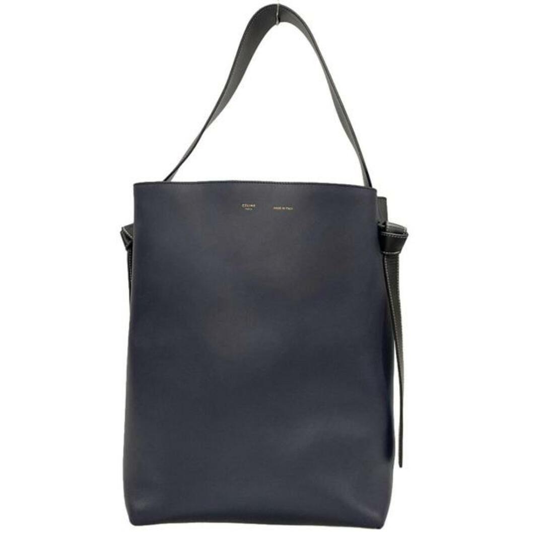 CELINE - CELINE(セリーヌ) ショルダーバッグ美品  ツイステッドカバスモール 黒×ダークネイビー バイカラー レザー