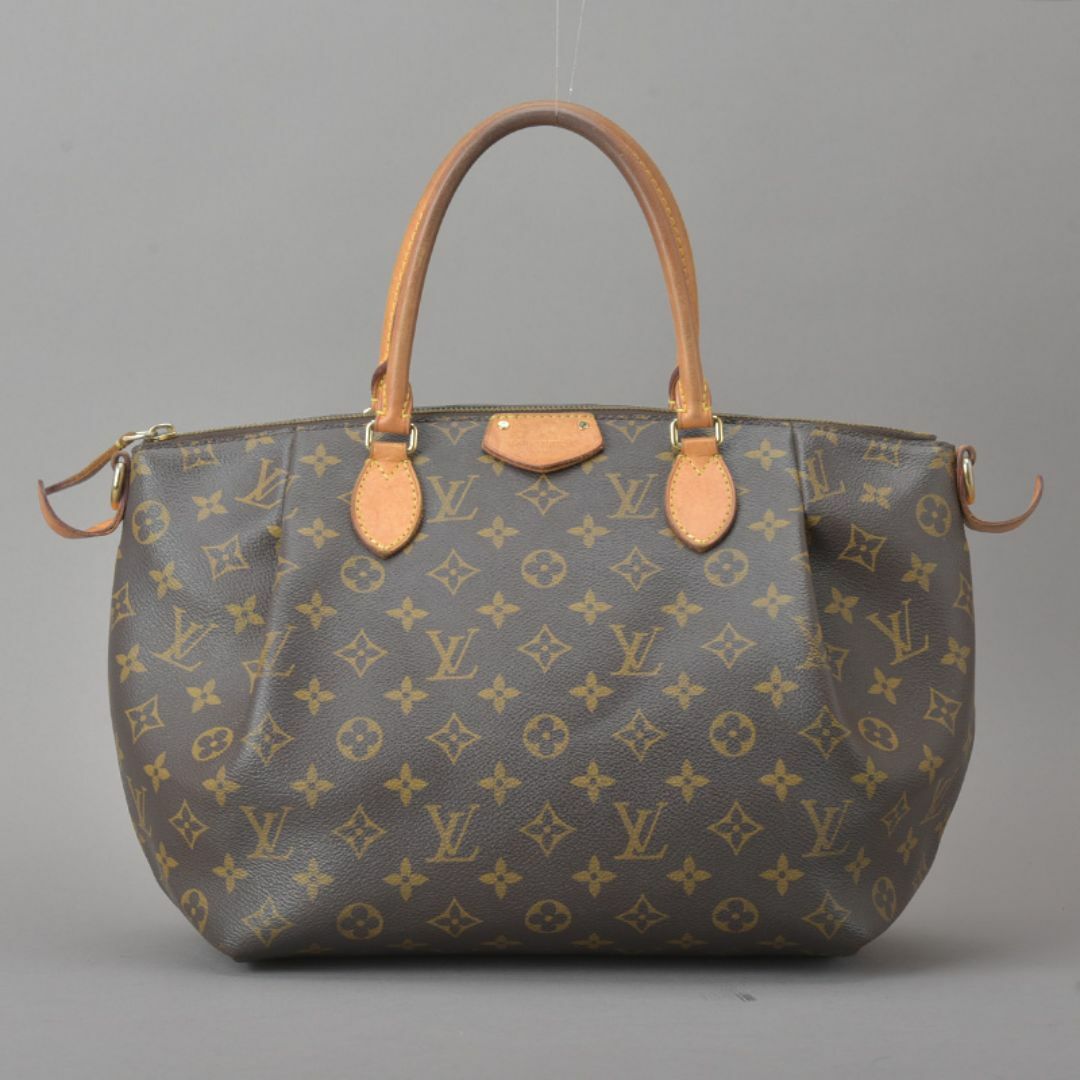 LOUIS VUITTON - ルイヴィトン◇テュレンMM ハンドバッグ モノグラム レザー 2WAY可 茶