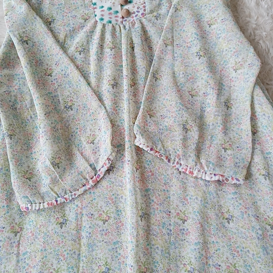 4598 DAZZLE BAD ZURI 花柄　ワンピース　総柄　七分袖　デート レディースのワンピース(ひざ丈ワンピース)の商品写真