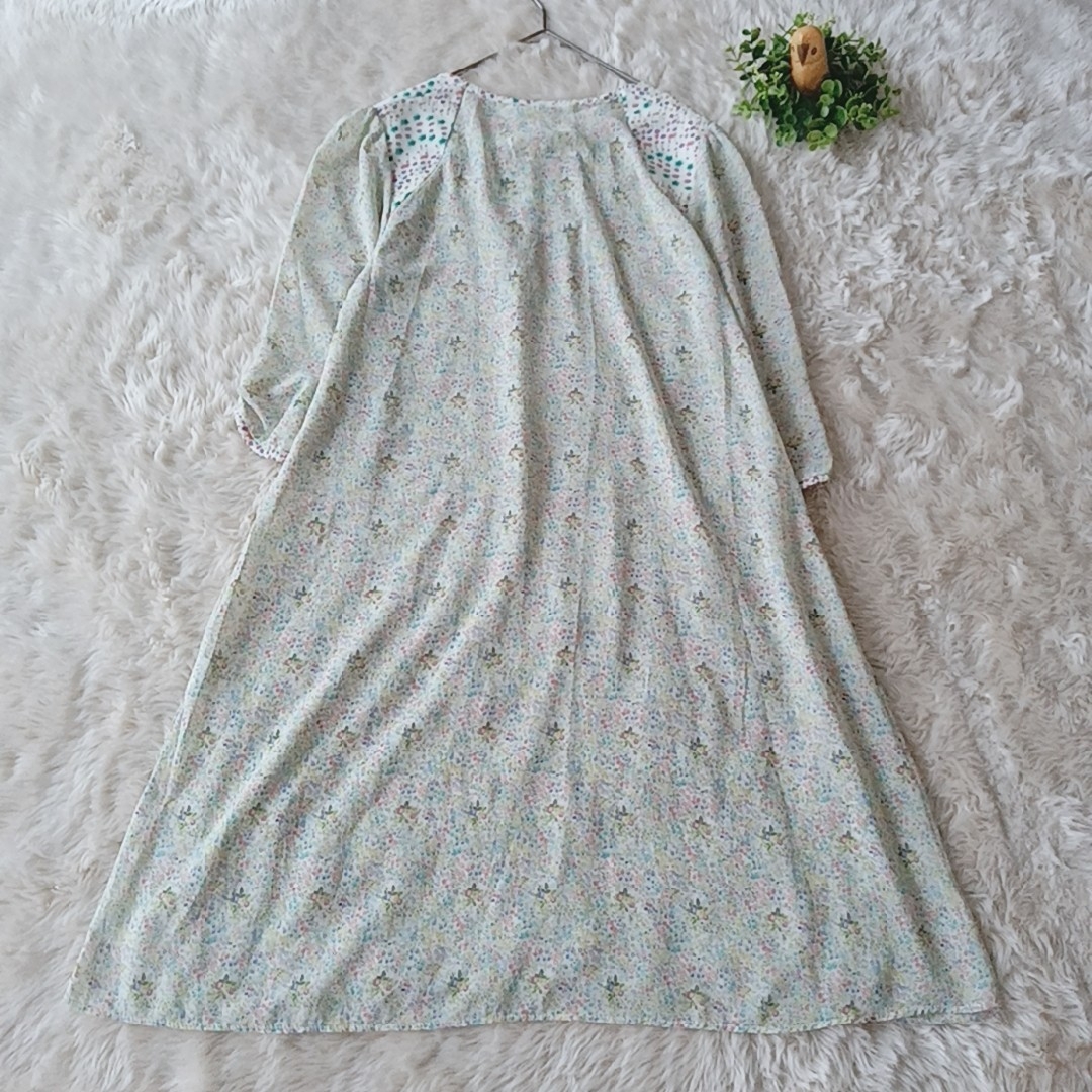 4598 DAZZLE BAD ZURI 花柄　ワンピース　総柄　七分袖　デート レディースのワンピース(ひざ丈ワンピース)の商品写真