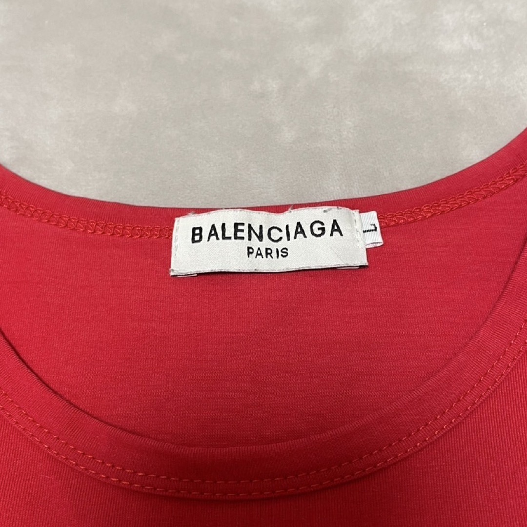 ✨値下げしました✨BALENCIAGA ロゴプリントTシャツ 赤