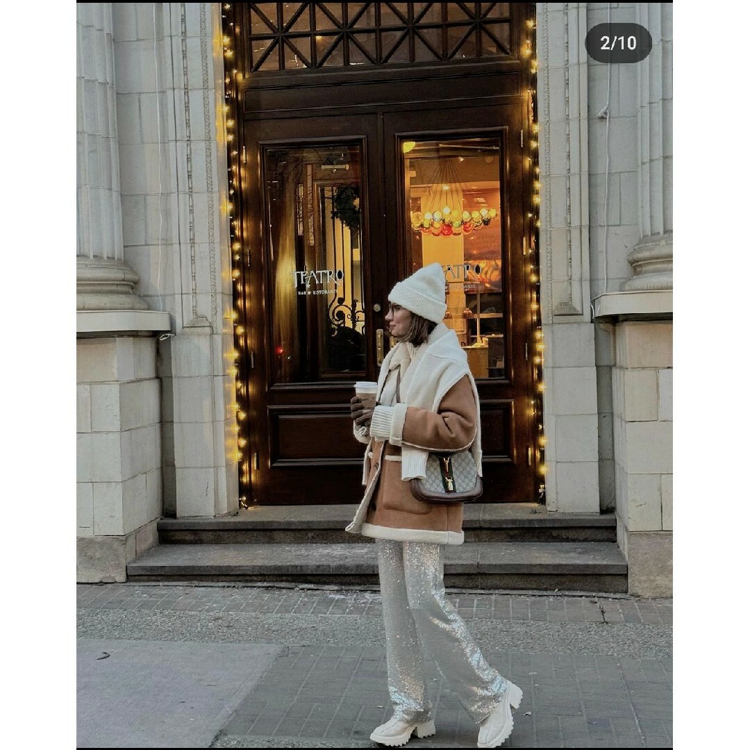 ZARA - ZARA パッチポケット ダブルフェイス コート Sサイズの ZARA - ZARA パッチポケット ダブルフェイス コート Sサイズの