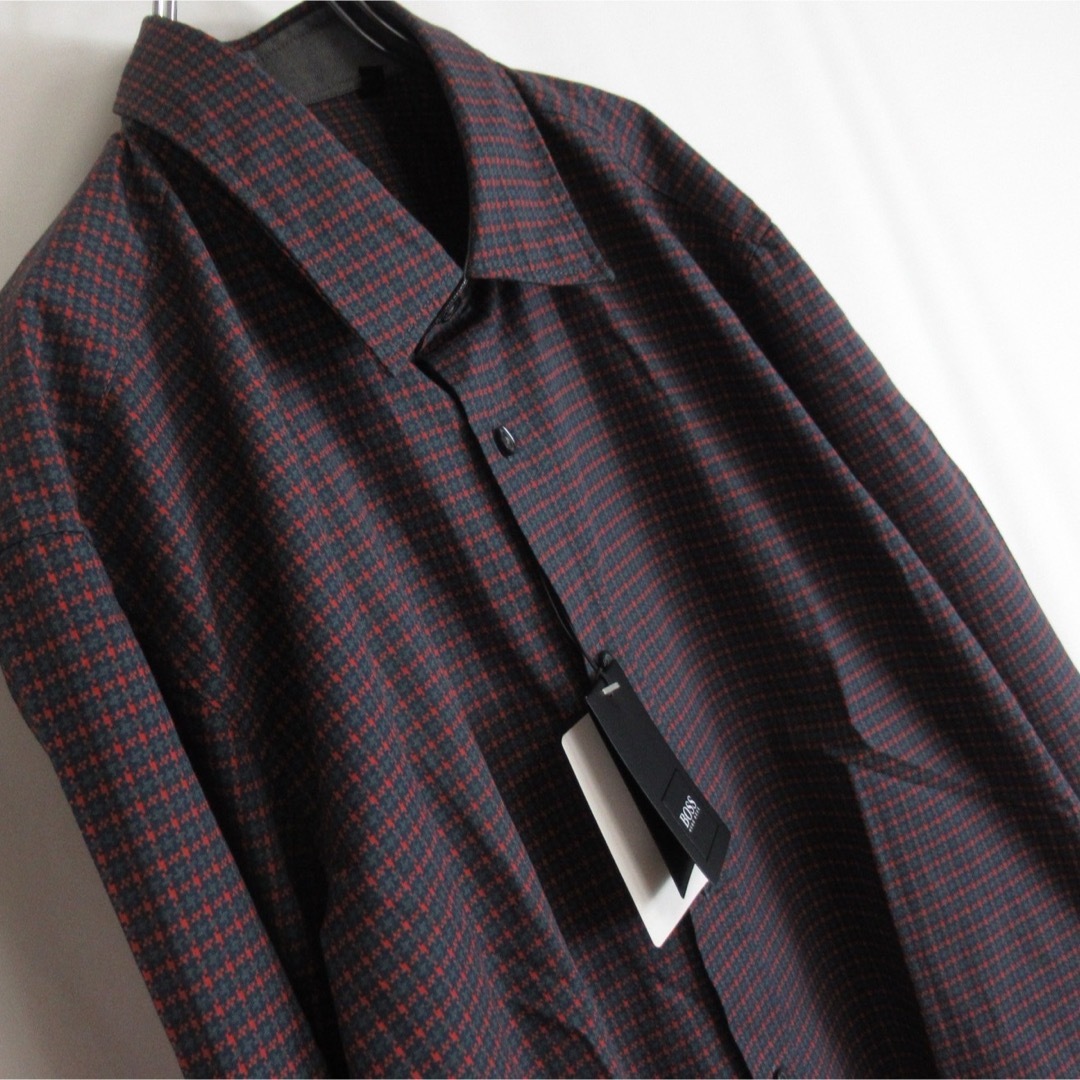 HUGO BOSS - HUGO BOSS 千鳥柄 レギュラーカラー 長袖 シャツ HUGO BOSS - HUGO BOSS 千鳥柄 レギュラーカラー 長袖 シャツ