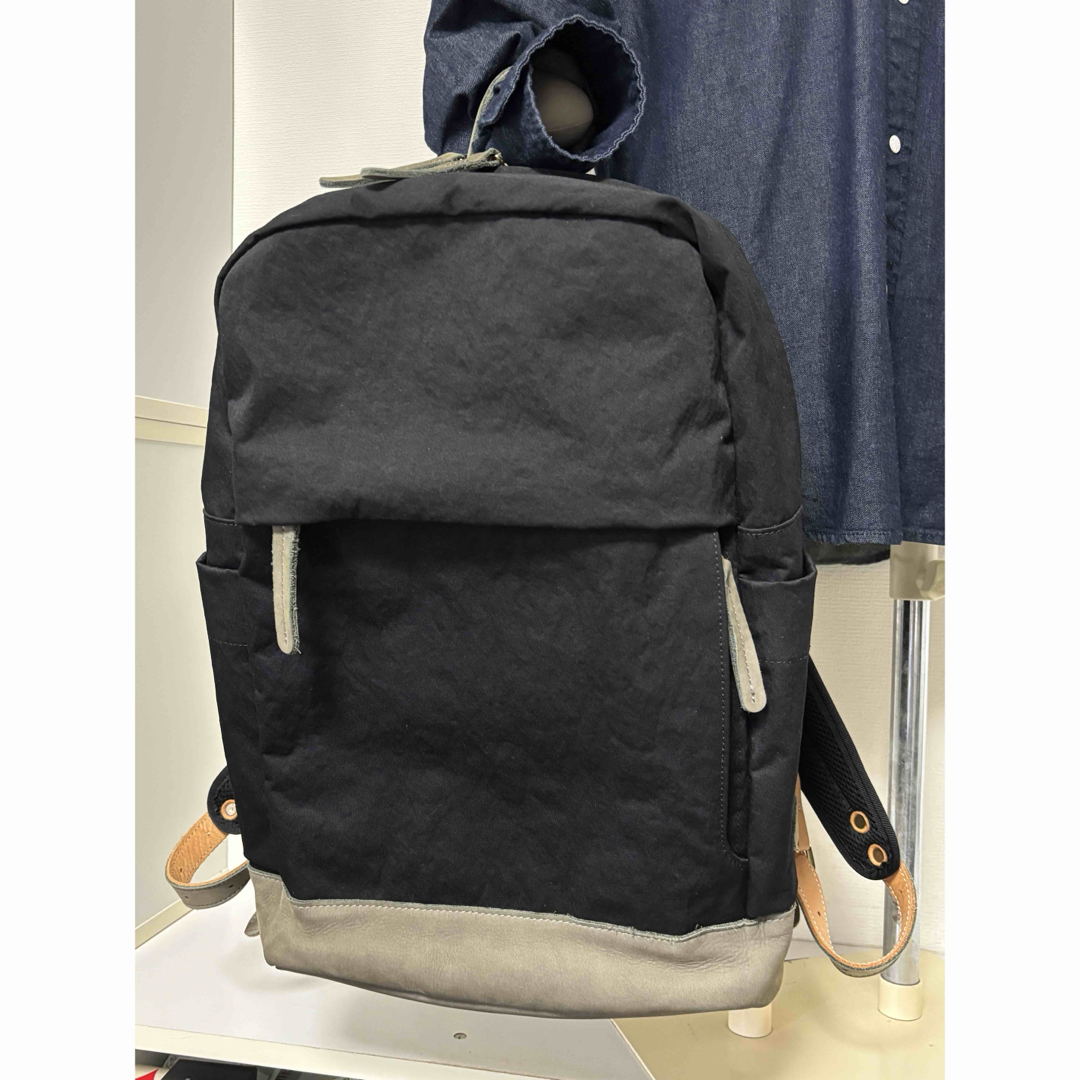豊岡鞄/リュック/TUTUMU/デイパック/レザー/ナイロン/レザー/美品 豊岡鞄/リュック/TUTUMU/デイパック/レザー/ナイロン/レザー/美品