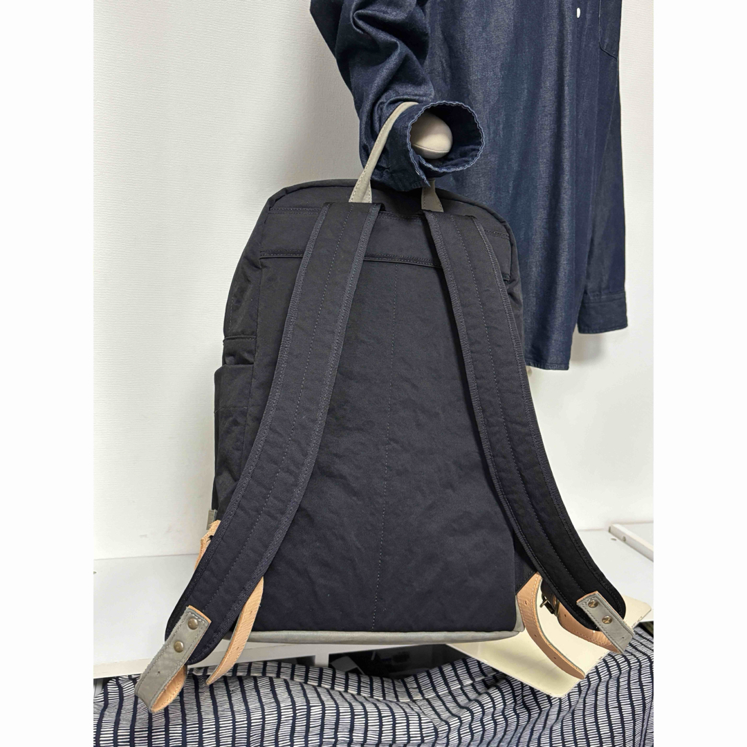 豊岡鞄/リュック/TUTUMU/デイパック/レザー/ナイロン/レザー/美品 豊岡鞄/リュック/TUTUMU/デイパック/レザー/ナイロン/レザー/美品