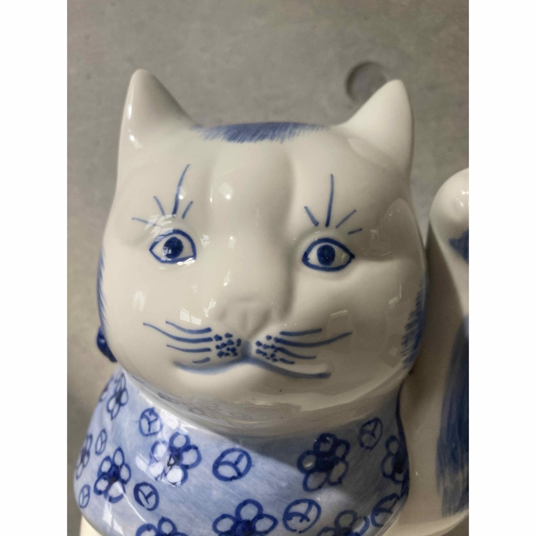 九谷焼 招き猫 猫置物 青磁の通販 by いちごぴんく プロフ確認し 九谷焼 招き猫 猫置物 青磁の通販 by いちごぴんく プロフ確認し