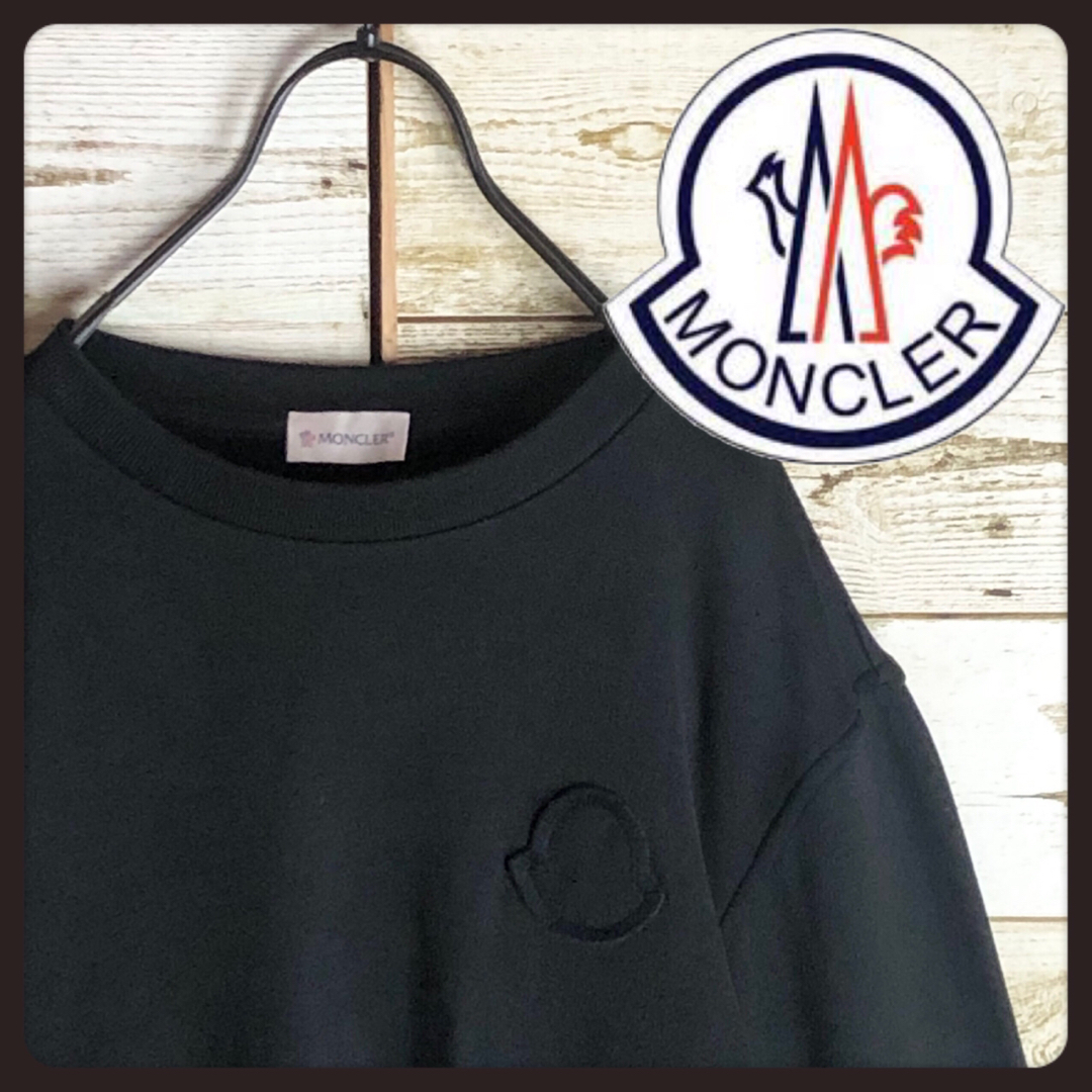 MONCLER モンクレール スウェット 刺繍ロゴ入り 裏起毛 美品 MONCLER モンクレール スウェット 刺繍ロゴ入り 裏起毛 美品