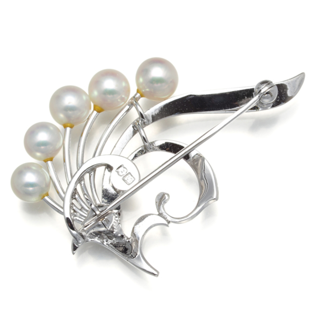 MIKIMOTO - ミキモト ブローチ パール 真珠 5.0-5.8mm シルバー MIKIMOTO - ミキモト ブローチ パール 真珠 5.0-5.8mm シルバー