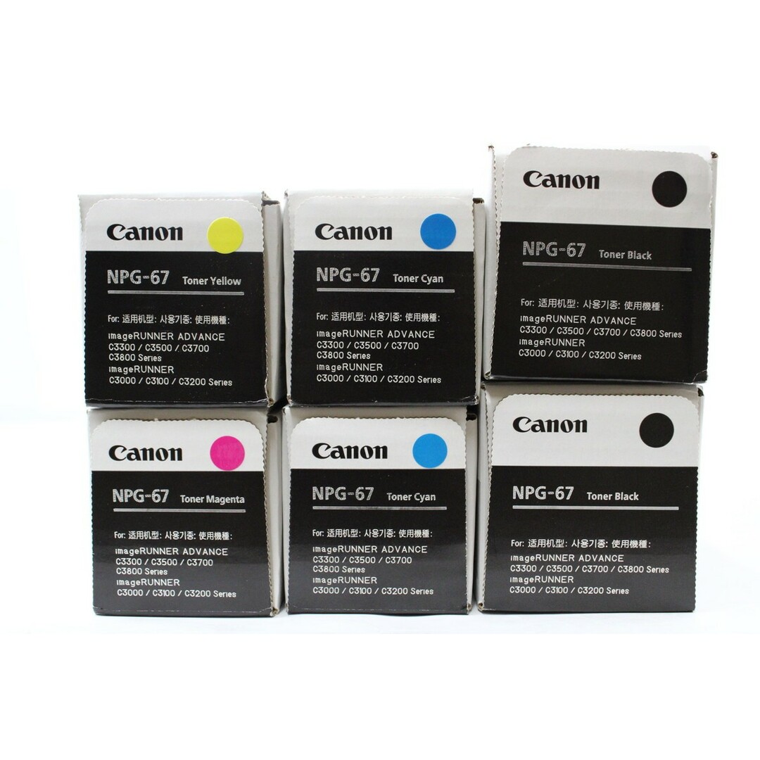 未使用 CANON 純正 トナー NPG-67 4色6本(マゼンタ・イエロー 未使用 CANON 純正 トナー NPG-67 4色6本(マゼンタ・イエロー