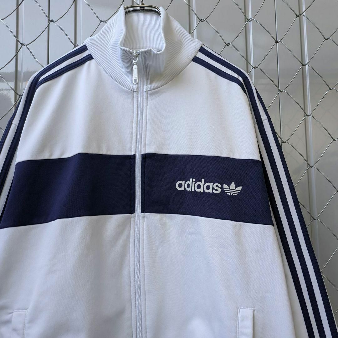 あのちゃん着用 90s old adidas トラックジャケット 白 ネイビー あのちゃん着用 90s old adidas トラックジャケット 白 ネイビー