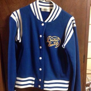 値下げ アウター 青 スタジャン(スタジャン)