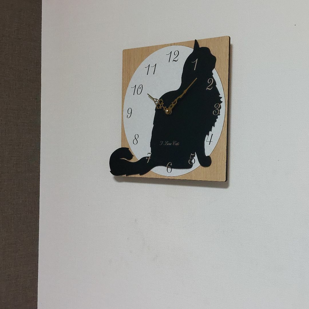 期間限定値下げ】 名入れ 猫 はみ出しスクゥエア型 猫 長毛種 黒 期間限定値下げ】 名入れ 猫 はみ出しスクゥエア型 猫 長毛種 黒