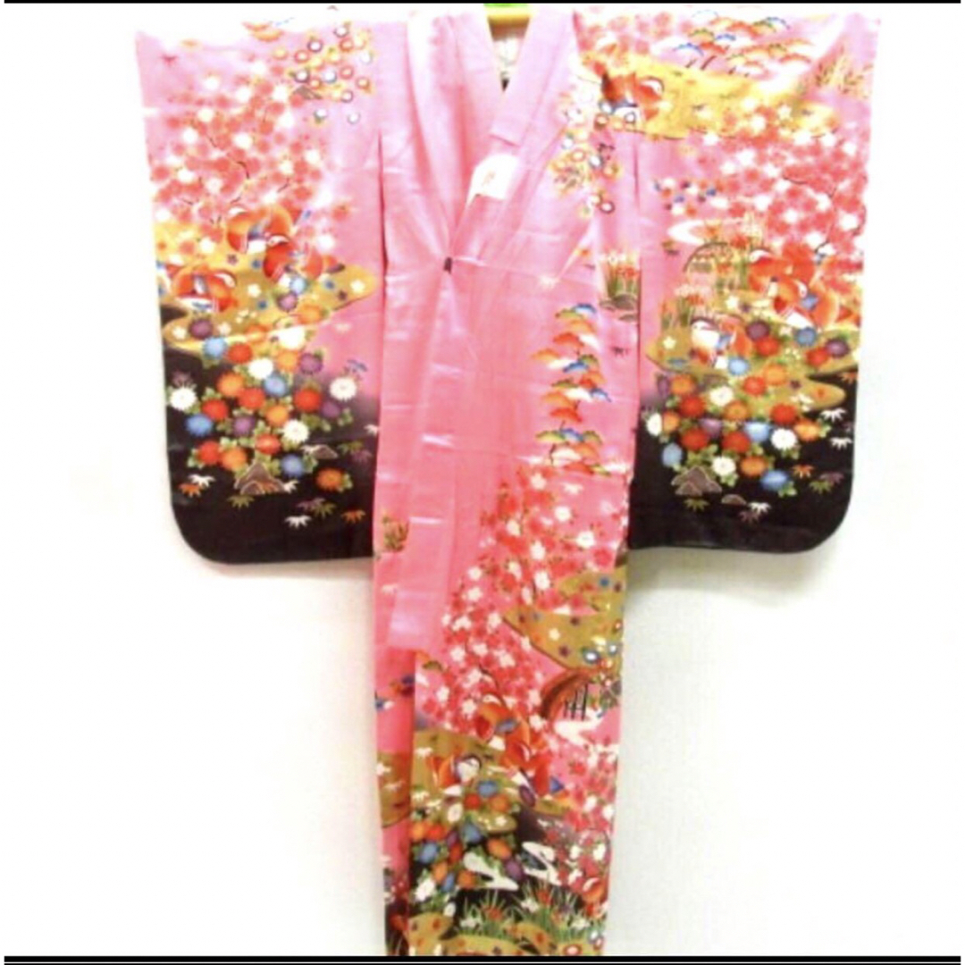 七五三七歳‼️最高級正絹安心フルセット‼️金彩金箔刺繍煌びやか 七五三七歳‼️最高級正絹安心フルセット‼️金彩金箔刺繍煌びやか