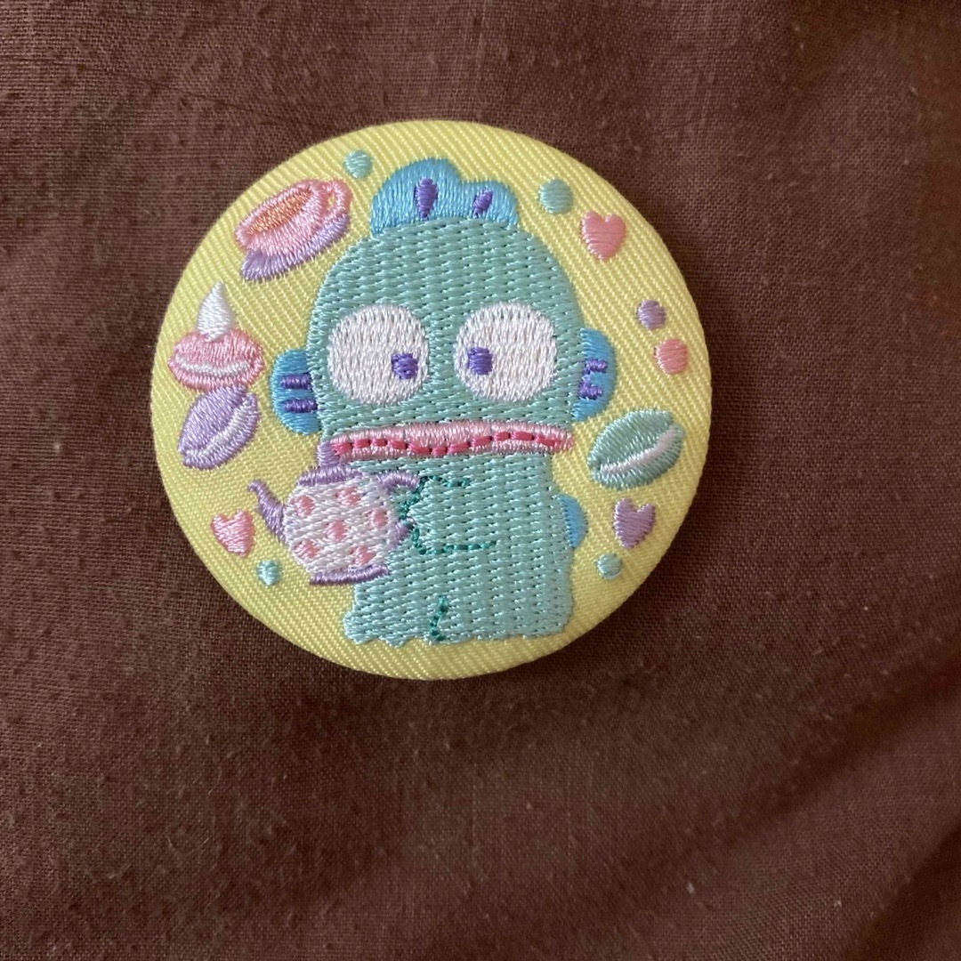 ハンギョドン刺繍缶バッチ （サンリオキャラクターズ 刺繍缶