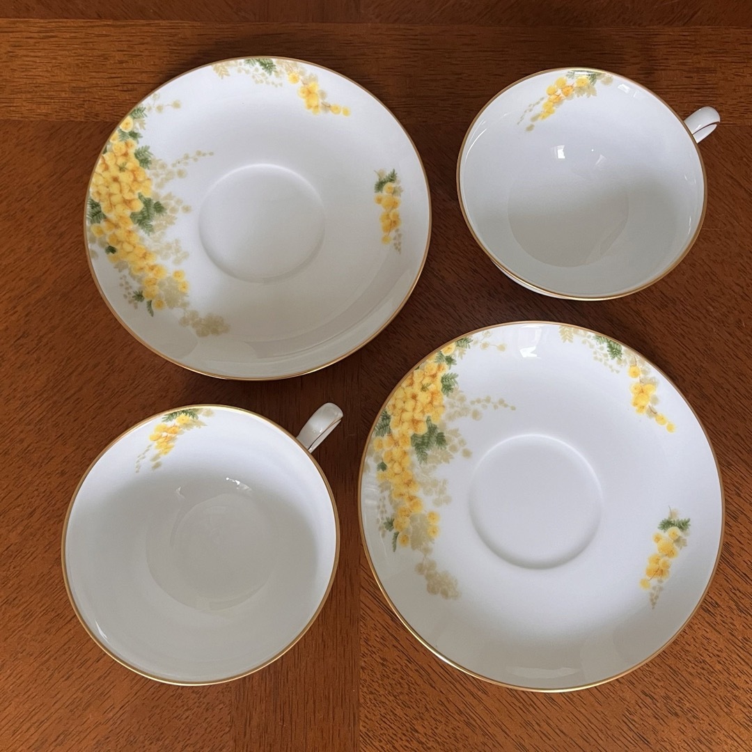 大倉陶園 - 【美品】大倉陶園☆ミモザ☆C/S ペア(オリジナルBOX 大倉陶園 - 【美品】大倉陶園☆ミモザ☆C/S ペア(オリジナルBOX