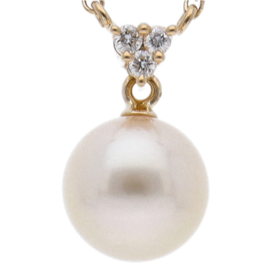 タサキ パールダイヤネックレス P:約7.8mm D:0.04ct(ヘッド(cm タサキ パールダイヤネックレス P:約7.8mm D:0.04ct(ヘッド(cm