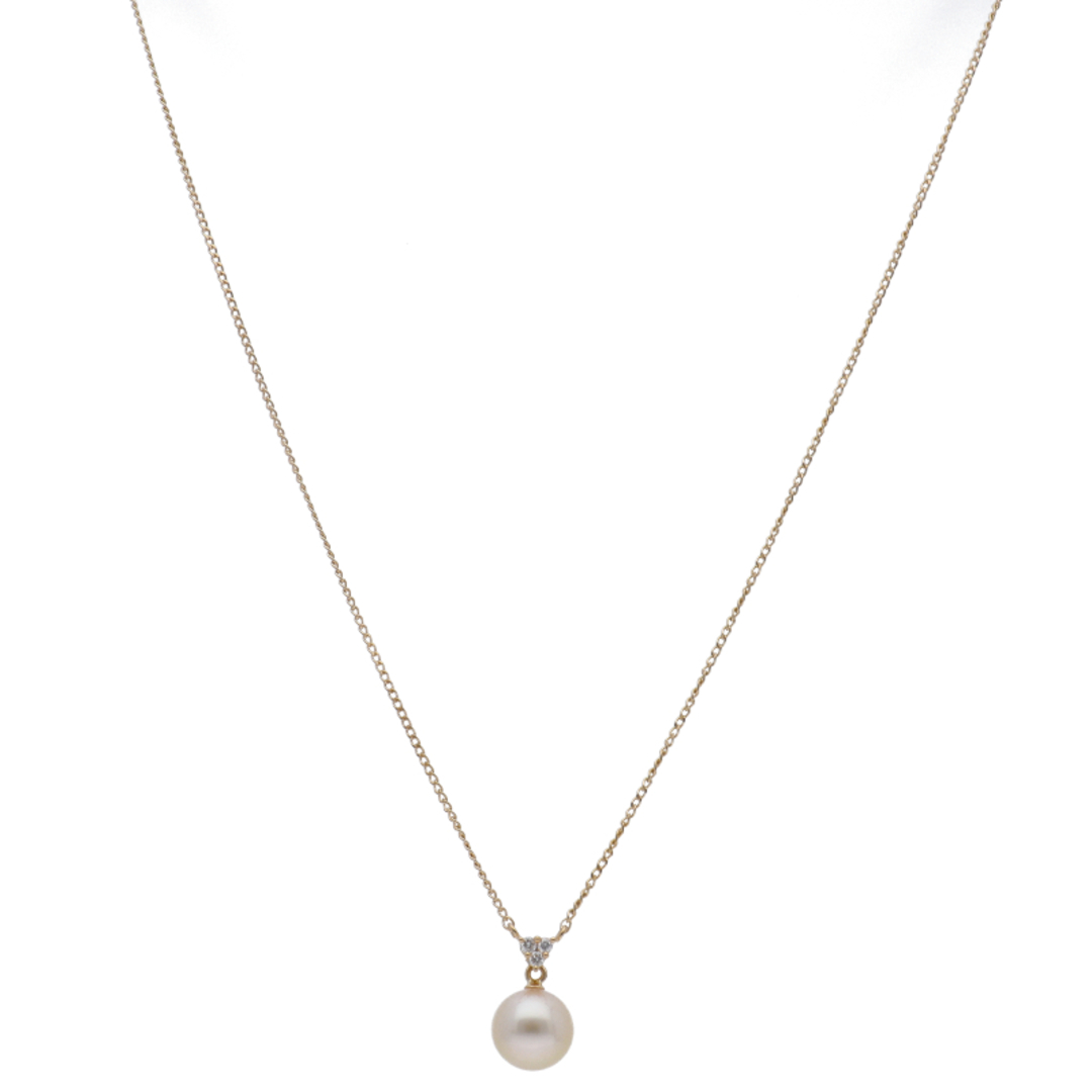 タサキ パールダイヤネックレス P:約7.8mm D:0.04ct(ヘッド(cm タサキ パールダイヤネックレス P:約7.8mm D:0.04ct(ヘッド(cm