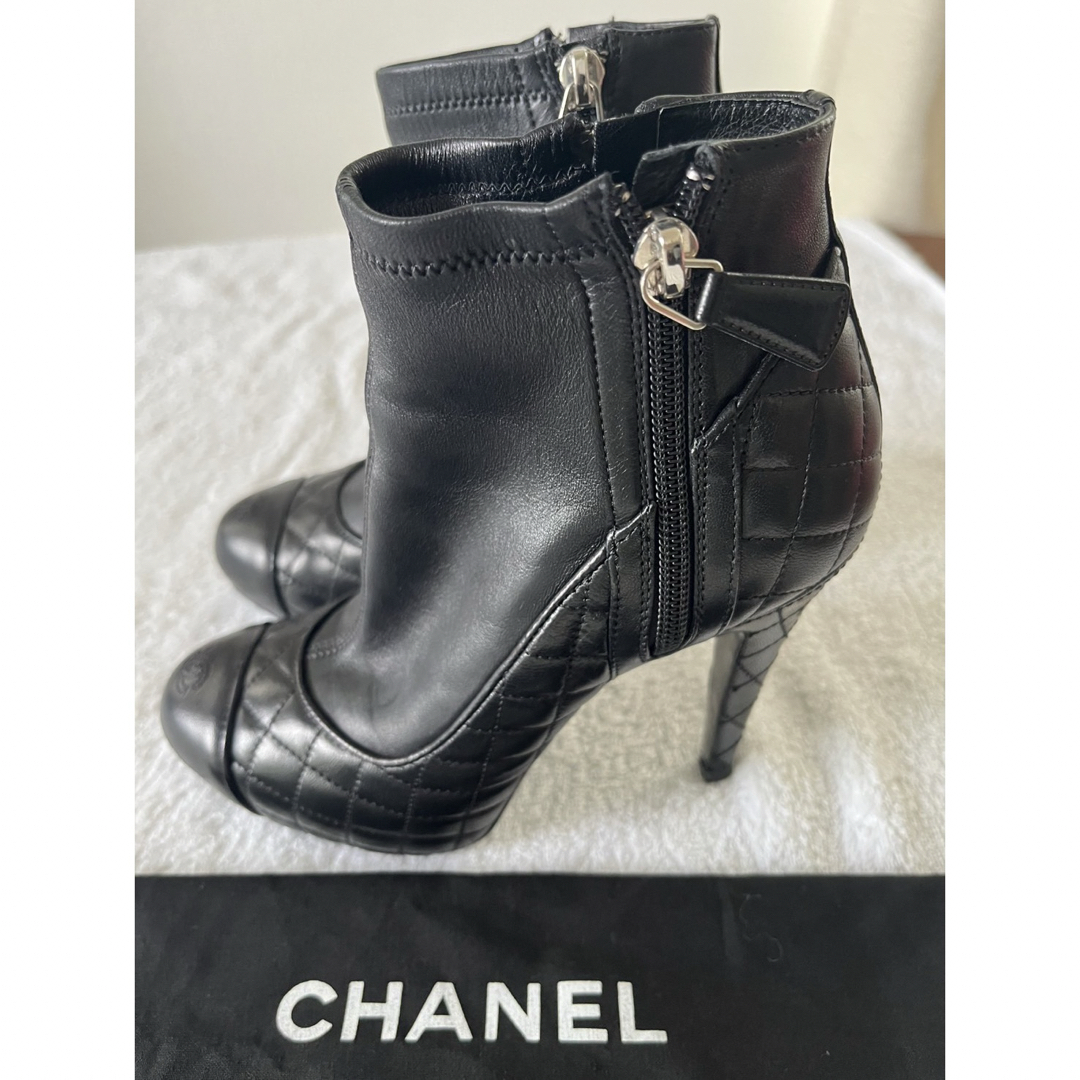 美品】CHANELのショートブーツ37 美品】CHANELのショートブーツ37