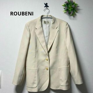 L103【ROUBENI】レディーステーラードジャケット　日本製　ビジネス　L(テーラードジャケット)