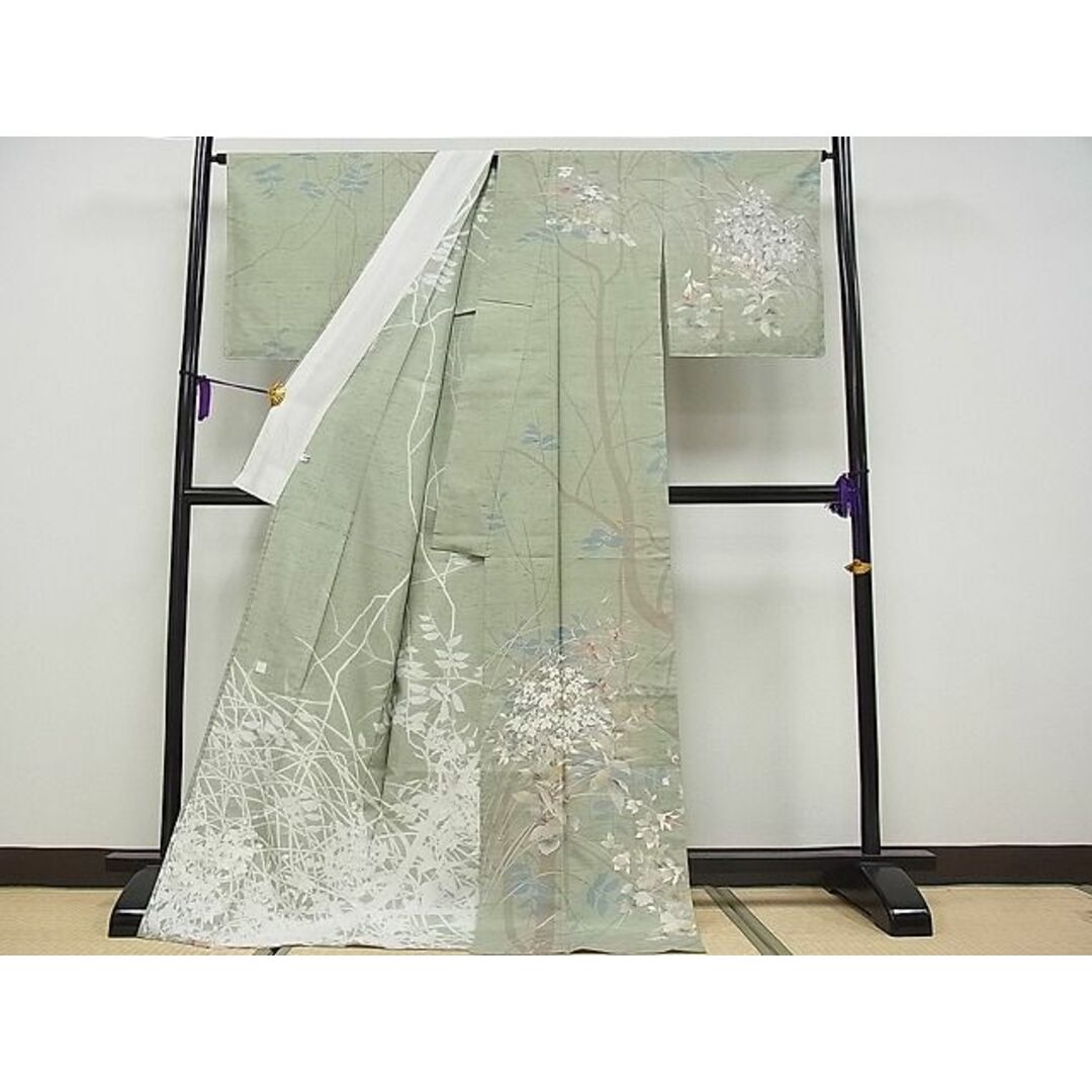 平和屋本店□極上 石川県指定無形文化財 牛首紬 白山工房 手織り 平和屋本店□極上 石川県指定無形文化財 牛首紬 白山工房 手織り