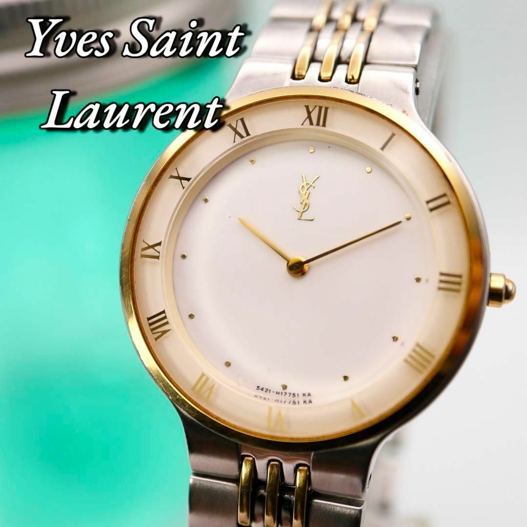 美品 YvesSaintLaurent ローマンベゼル レディース腕時計 896 美品 YvesSaintLaurent ローマンベゼル レディース腕時計 896