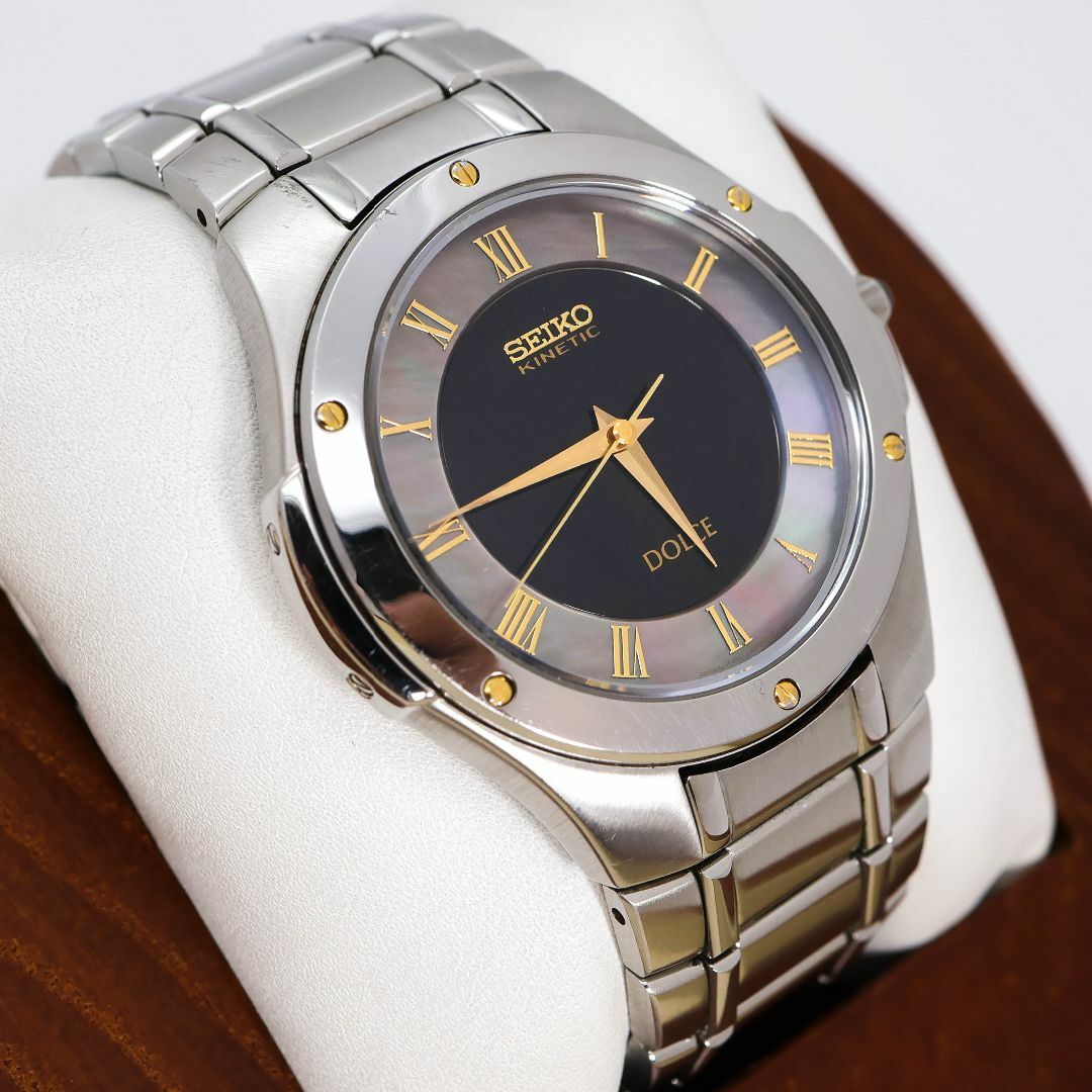 稼働 SEIKO Dolce 腕時計 KINETIC シェル オートクォーツ 美 時計 稼働 SEIKO Dolce 腕時計 KINETIC シェル オートクォーツ 美 時計